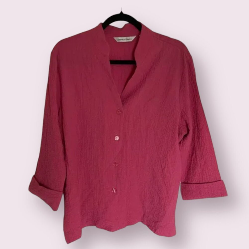 ⭐️ Bubblegum Button Down Chic Glam Beachy Beach Hipster Vacation Hipster Blouse